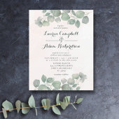 Eukalyptus Watercolor Green/Orange Wedding