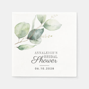 Eukalyptus Watercolor Greenerity Brautparty Paper Serviette