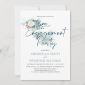 Eukalyptus | Watercolor Greenerity Engagement Part Einladung (Vorderseite)