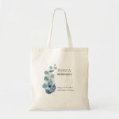 Eukalyptus Watercolor Greenerity Wedding Bridesmai Tragetasche (Vorne)