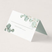 Eukalyptus Watercolor Hochzeit Elegante Tischnumme (Vorderseite)