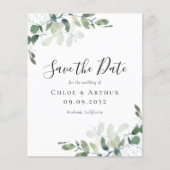 Eukalyptus Watercolor-Hochzeit im Haushalt speiche (Vorderseite)