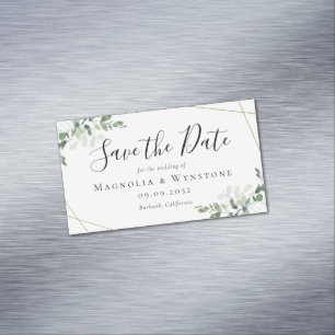 Eukalyptus Watercolor-Hochzeit im Haushalt speiche Magnetische Visitenkarte
