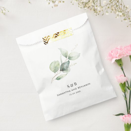 Eukalyptus Watercolor Hochzeitsempfang Geschenktütchen (Versiegelt)