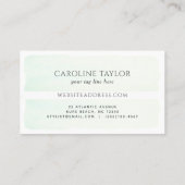 Eukalyptus Watercolor Hochzeitsplaner Visitenkarte (Rückseite)