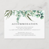 Eukalyptus Watercolor Hotel Rustic Greenery Begleitkarte (Vorderseite)