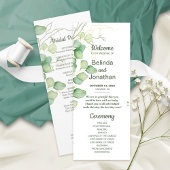 Eukalyptus Watercolor Minimalistische Hochzeitspro Programm