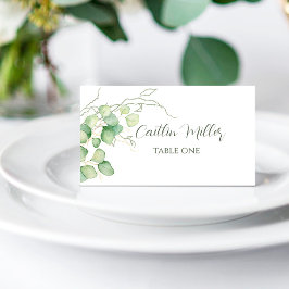 Eukalyptus Watercolor Minimalistische Platzkarte
