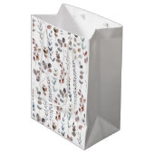 Eukalyptus Watercolor  Mittlere Geschenktüte (Vorderseite Schrägansicht)