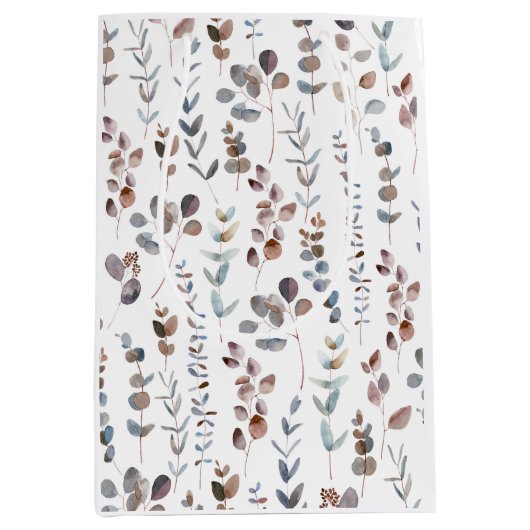 Eukalyptus Watercolor  Mittlere Geschenktüte (Vorderseite)