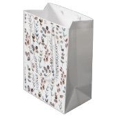 Eukalyptus Watercolor  Mittlere Geschenktüte (Rückseite Schrägansicht)