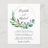 Eukalyptus Watercolor QR Code Einladung zur Hochze (Vorderseite)