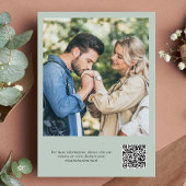 Eukalyptus Watercolor QR Code Foto Hochzeit Save The Date