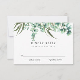 Eukalyptus Watercolor RSVP Cards Karte