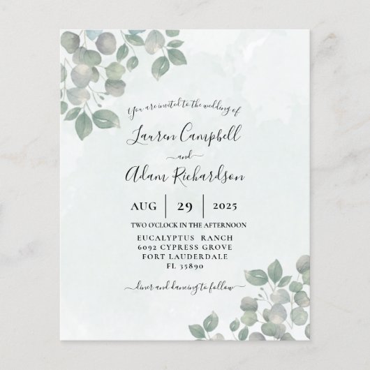 Eukalyptus Watercolor Salbei (Vorderseite)