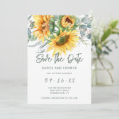 Eukalyptus Watercolor Save The Date (Stehend Vorderseite)