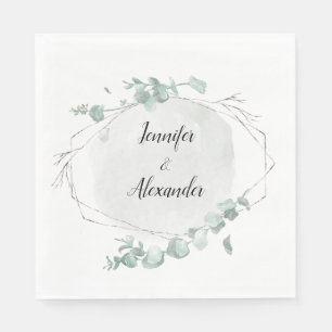 Eukalyptus Watercolor Serviette