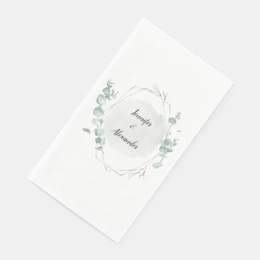 Eukalyptus Watercolor Serviette (Ecke)