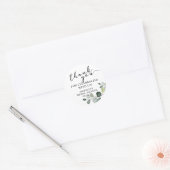 Eukalyptus Watercolor Vielen Dank Brautparty Runder Aufkleber (Umschlag)