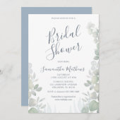 Eukalyptus Watercolor Wedding Brautparty Einladung (Vorne/Hinten)