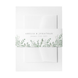 Eukalyptus Watercolor Wedding Einladungsbanderole