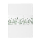 Eukalyptus Watercolor Wedding Einladungsbanderole (Rückseitenbeispiel)
