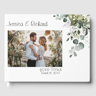 Eukalyptus Watercolor Wedding FOTO Gästebuch