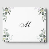 Eukalyptus Watercolor Wedding FOTO Gästebuch (Rückseite)