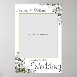 Eukalyptus Watercolor Wedding Foto Prop Poster