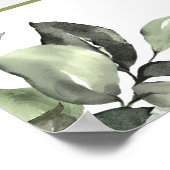 Eukalyptus Watercolor Wedding Foto Prop Poster (Ecke)