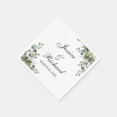 Eukalyptus Watercolor Wedding Napkins Serviette (Ecke)