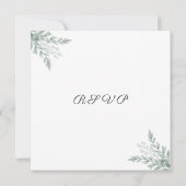 Eukalyptus Watercolor Wedding RSVP Card (Rückseite)