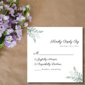 Eukalyptus Watercolor Wedding RSVP Card