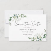 Eukalyptus Watercolor Wedding Save The Date (Vorderseite)