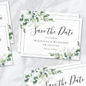 Eukalyptus Watercolor Wedding Save The Date