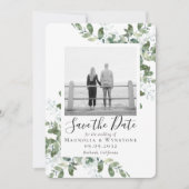 Eukalyptus Watercolor Wedding Save the Date (Vorderseite)