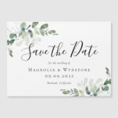 Eukalyptus Watercolor Wedding Save the Date Magnet (Vorderseite)