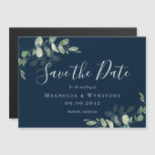 Eukalyptus Watercolor Wedding Save the Date Magnet (Vorne/Hinten)