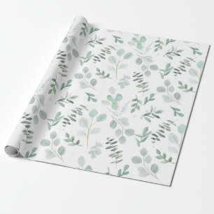 Eukalyptus Watercolor Wrapping Paper Geschenkpapier