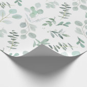 Eukalyptus Watercolor Wrapping Paper Geschenkpapier (Ecke)