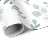 Eukalyptus Watercolor Wrapping Paper Geschenkpapier (Rolleneckpunkt)