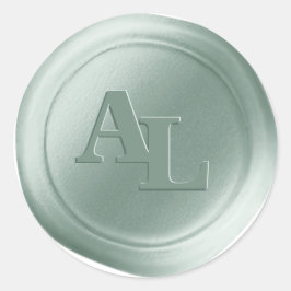 Eukalyptus Wax Siegel Monogram Wedding Stickers
