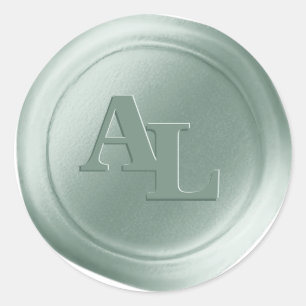 Eukalyptus Wax Siegel Monogram Wedding Stickers