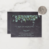 Eukalyptus-Wechselankündigung zur Haushaltskhalkbo Mitteilungskarte (Vorderseite/Rückseite Beispiel)