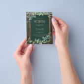 Eukalyptus WEDD Rustikales Spitzen QR CODE INV Flyer (Gruppe)