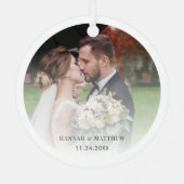 Eukalyptus Wedday Foto Ornament Aus Metall (Rückseite)