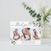 Eukalyptus Wedding 3 Foto Vielen Dank Postkarte (Stehend Vorderseite)