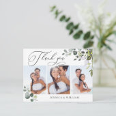 Eukalyptus Wedding 3 Foto Vielen Dank Postkarte (Stehend Vorderseite)