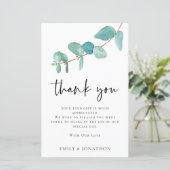 Eukalyptus Wedding 3 Foto Zitat Danke (Stehend Vorderseite)