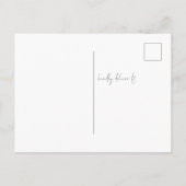 Eukalyptus Wedding Abend Party Einladungspostkarte (Rückseite)